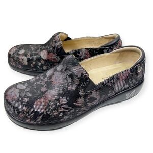 ALEGRIA Keli Floral Comfort Clogs PG Lite Slip On Black 40